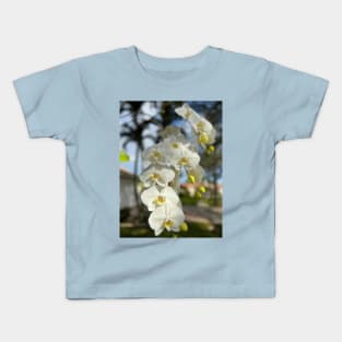 White Orchid With Yellow Kids T-Shirt